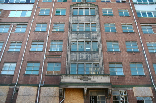 The facade of the Jessop Hospital during demolition, 2007